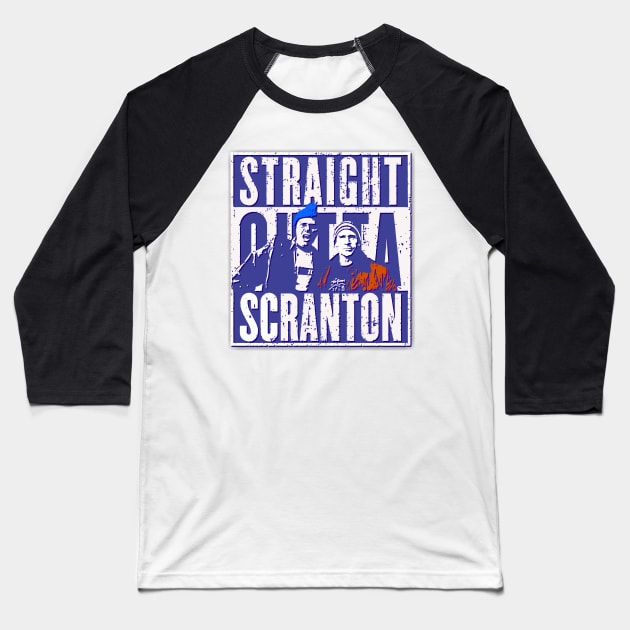 The Straight Outta Scranton - Lazy Scranton-The Office 2022 Baseball T-Shirt by IanMitchellart